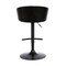 Armen Living Montego Adjustable Black Faux Leather Swivel Barstool in Black Powder Coated Finish LCMGBABLBL - alternate 5
